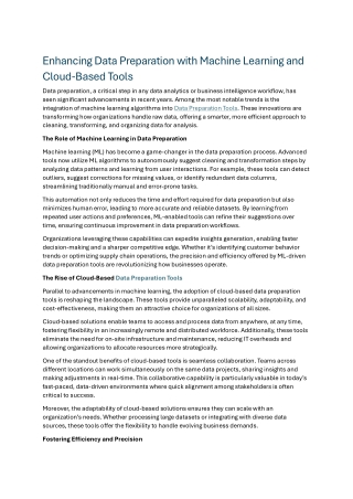enhancing data preparation with machine learning