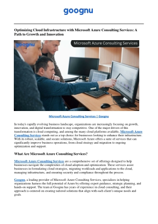 optimizing cloud infrastructure with microsoft