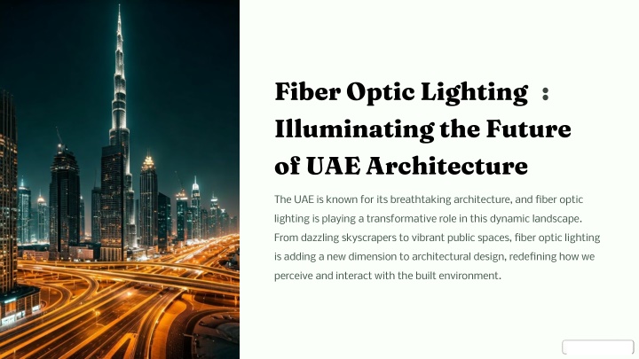 fiber optic lighting illuminating the future