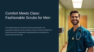 Comfort Meets Class: Fashionable Scrubs for Men