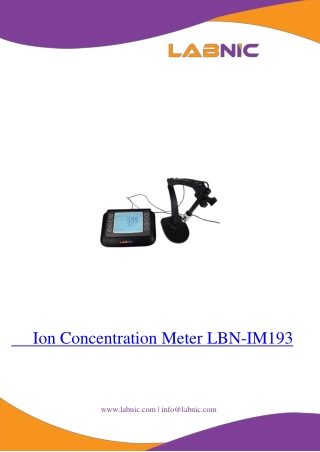 Ion Concentration Meter LBN-IM193