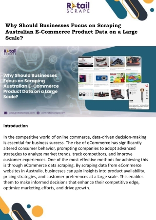 Why Should Businesses Focus on Scraping Australian E-Commerce Product Data on a Large Scale ppt