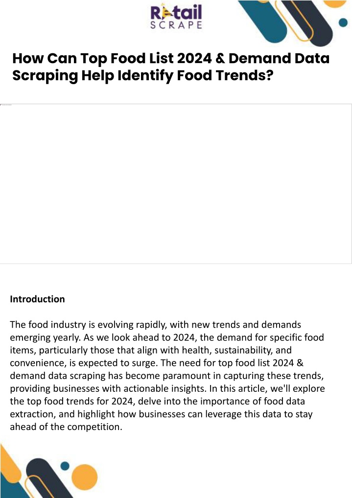 how can top food list 2024 demand data scraping