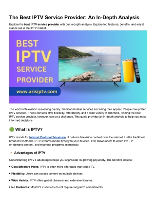 the best iptv service provider an in depth