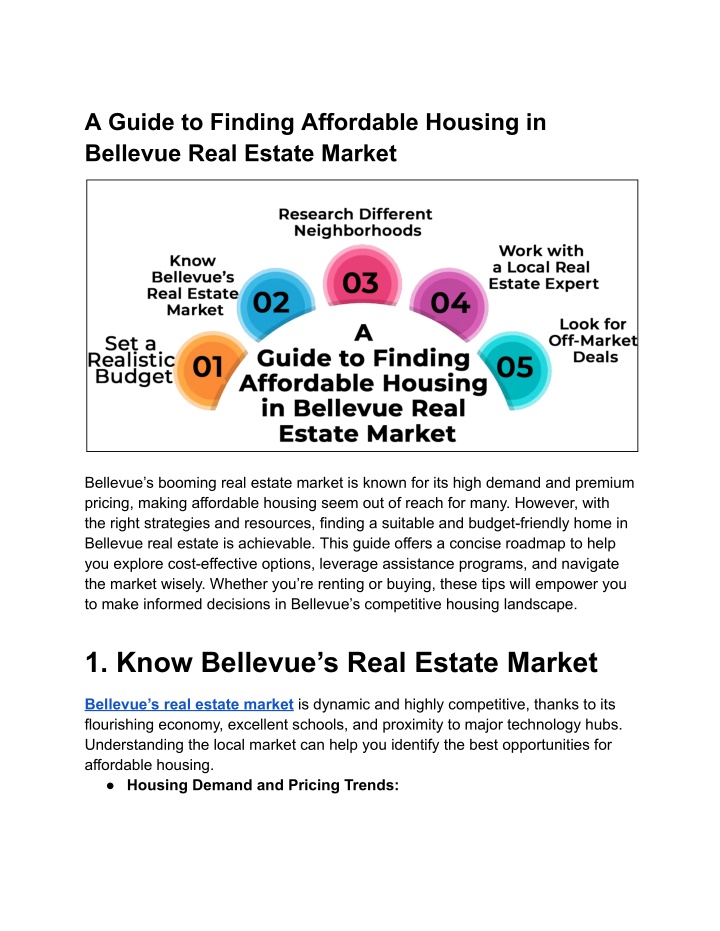 a guide to finding affordable housing in bellevue