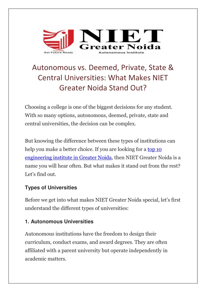 autonomous vs deemed private state central