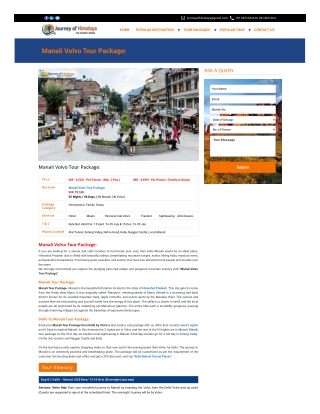 Plan Your Dream Vacation with Our Manali Tour Package
