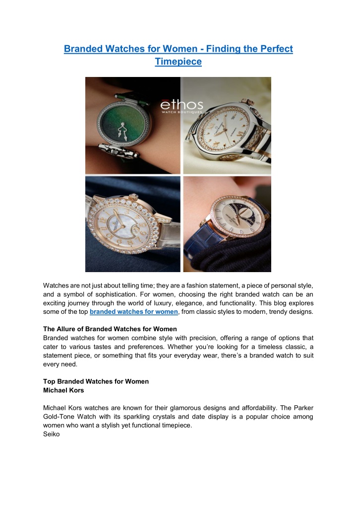 branded watches for women finding the perfect