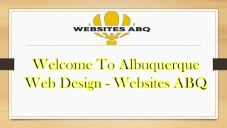 Welcome To Albuquerque Website Design