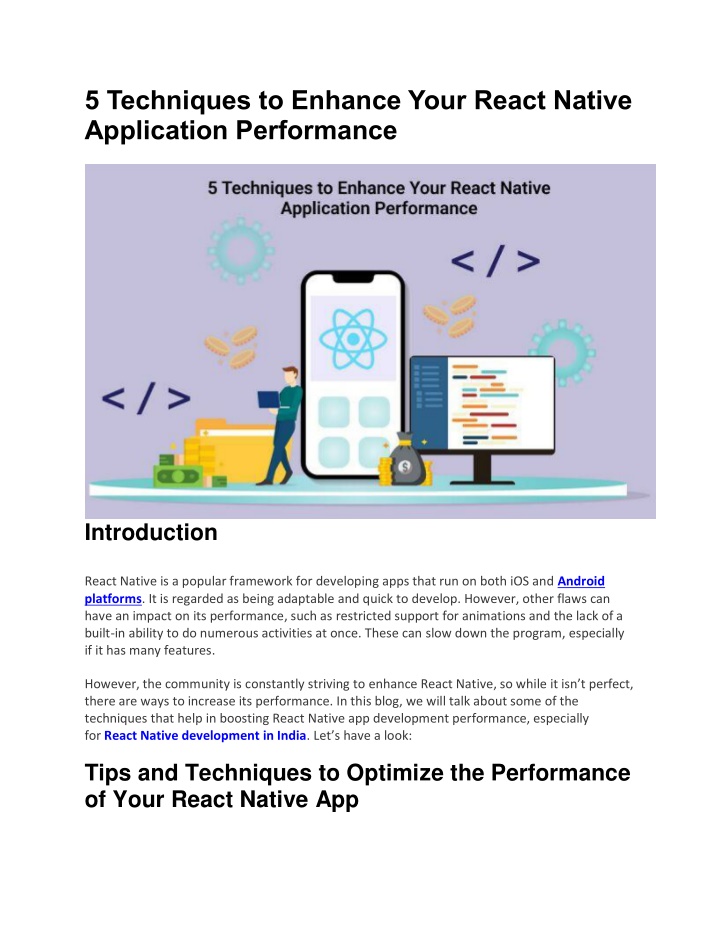 5 techniques to enhance your react native