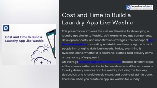 Cost and Time to Build a Laundry App Like Washio