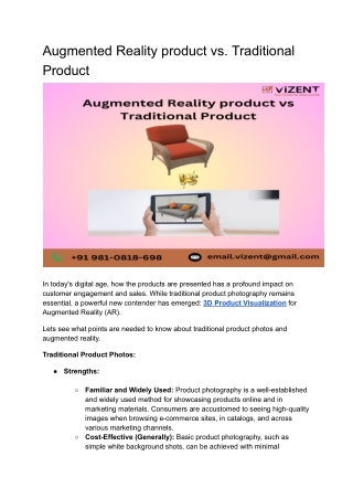 Augmented Reality vs. Traditional Product Photos_ What Brands Need to Know