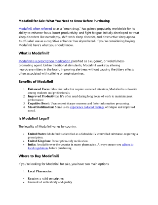 Modafinil for Sale