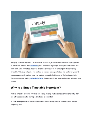 studying at home requires focus discipline