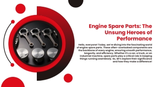 Engine Spare Parts: Importance, Types & Quality Tips