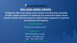 bay area caster wheels mcmasters offers