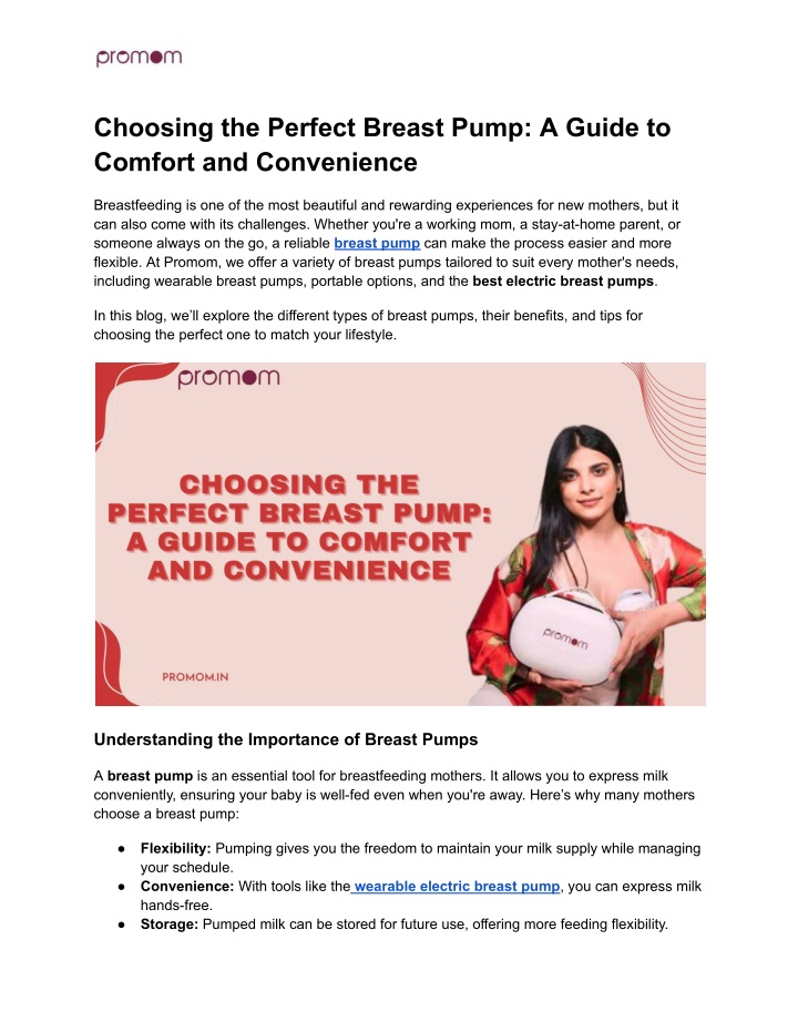 choosing the perfect breast pump a guide