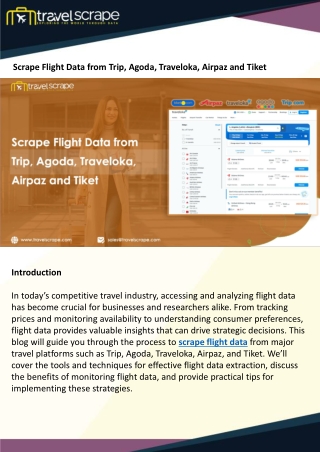 Scrape Flight Data from Trip, Agoda, Traveloka, Airpaz and Tiket