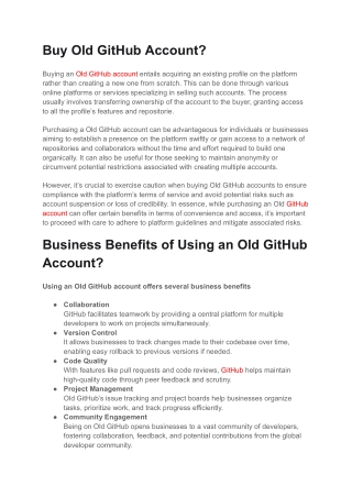 buy old github account