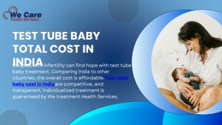 Test Tube Baby Cost In India | We Care Health Services