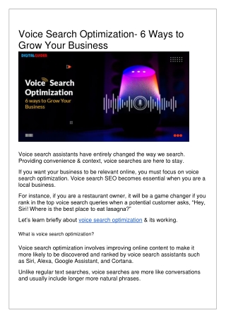 voice search optimization 6 ways to grow your
