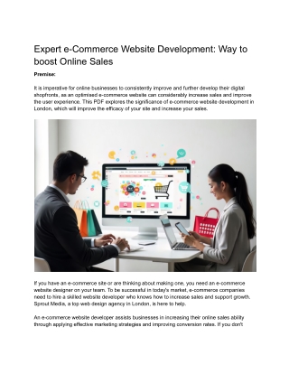 Expert e-Commerce Website Development Way to boost Online Sales