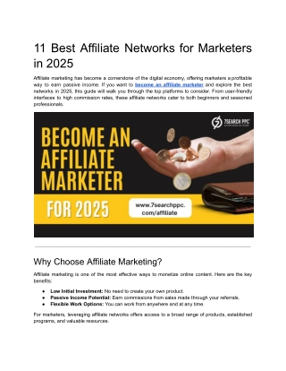 11 Best Affiliate Networks for Marketers in 2025