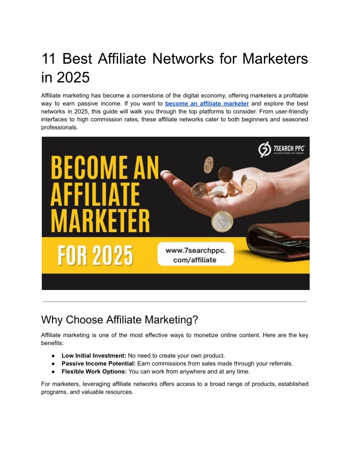 11 best affiliate networks for marketers in 2025