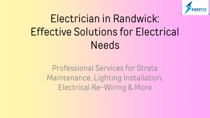 electrician in randwick effective solutions