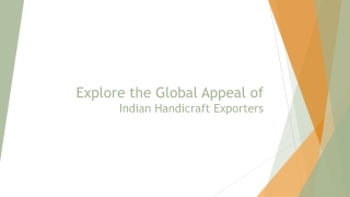 Explore the Global Appeal of Indian Handicraft Exporters