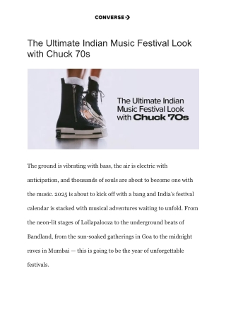The Ultimate Indian Music Festival Look with Chuck 70s