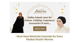 Must-Have Wardrobe Essentials for Every Modest Muslim Woman | Fashion Tips