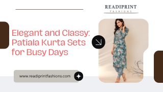 Elegant and Classy Patiala Kurta Sets for Busy Days