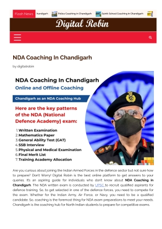 NDA Coaching in Chandigarh