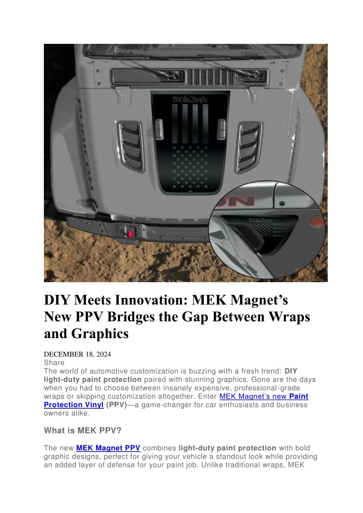 diy meets innovation mek magnet s new ppv bridges