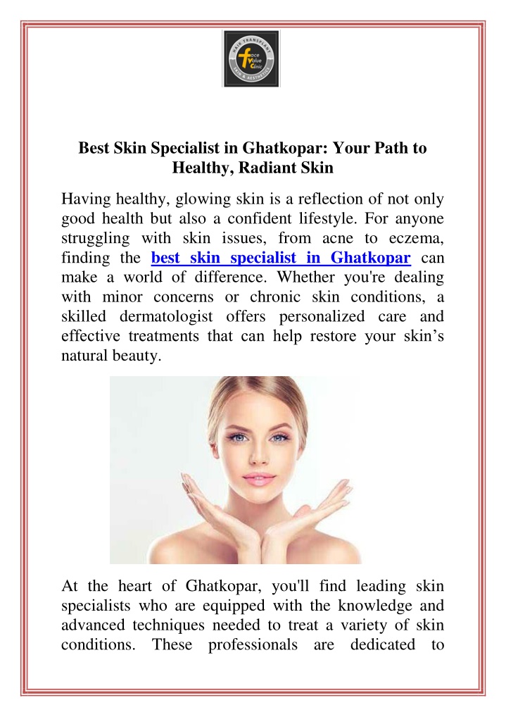 best skin specialist in ghatkopar your path