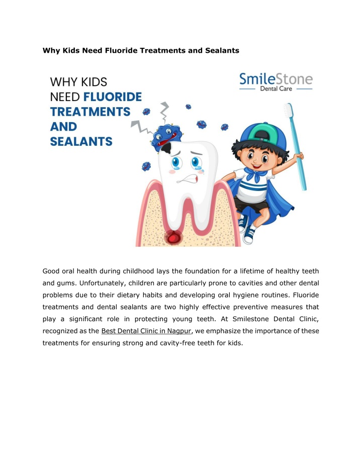 why kids need fluoride treatments and sealants