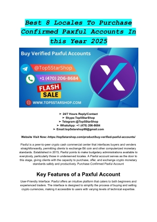 Best 8 Locales To Purchase Confirmed Paxful Accounts In this Year 2025