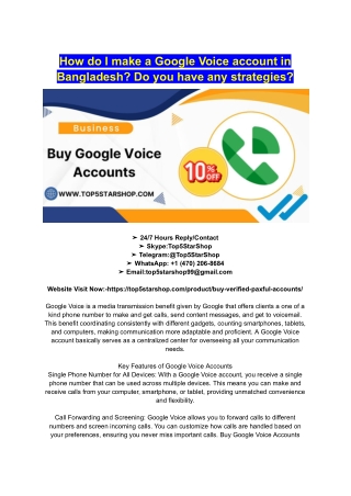 How do I make a Google Voice account in Bangladesh_ Do you have any strategies_