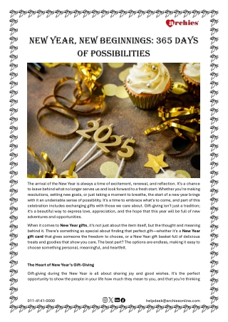 New Year, New Beginnings: 365 Days of Possibilities