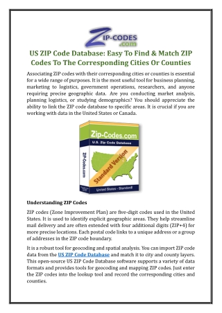 us zip code database easy to find match zip codes