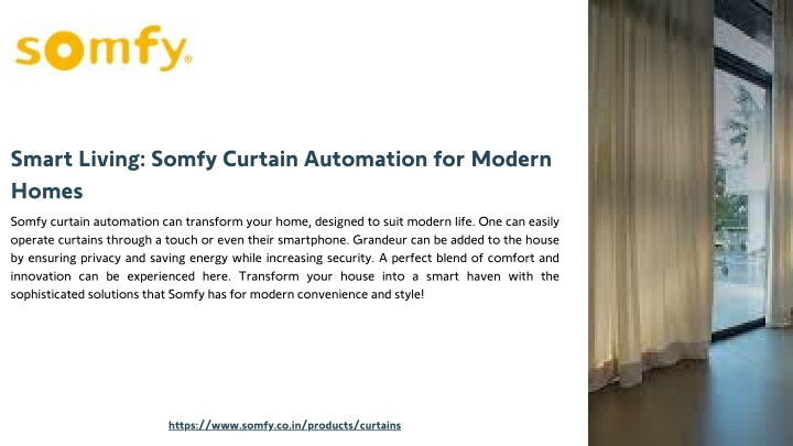 smart living somfy curtain automation for modern