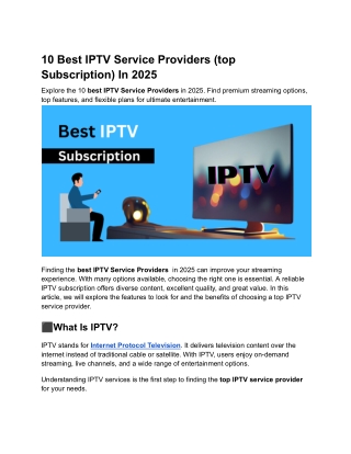 10 best iptv service providers top subscription
