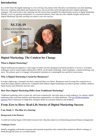 From Zero to Hero: Real-Life Stories of Digital Marketing Success