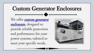 Custom Generator Enclosures