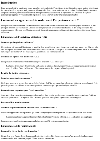 Comment les agences web transforment l'expérience client ?