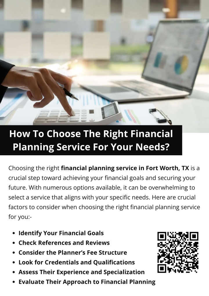 how to choose the right financial planning