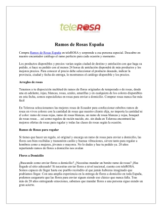 ramos de rosas espa a