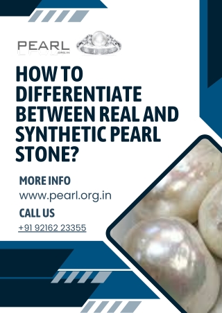 How To Differentiate Between Real And Synthetic Pearl Stone