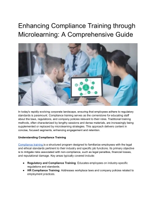 enhancing compliance training through